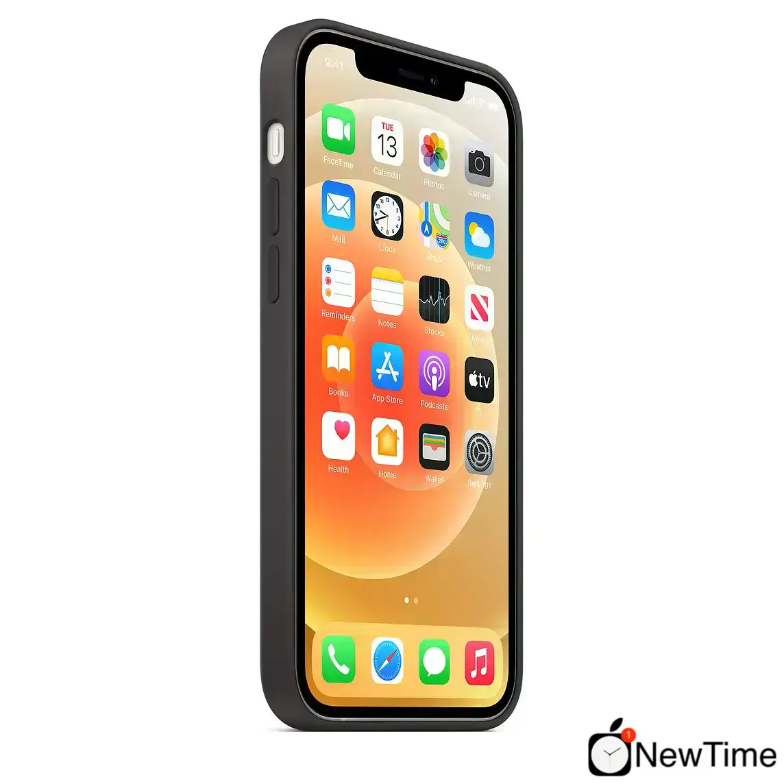 Чехол Apple iPhone 12 | 12 Pro Silicone Case with MagSafe Lux Copy - Black (MHL73)